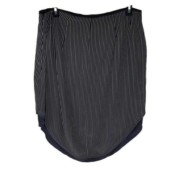 RAG & BONE Women’s Madison Black Striped Layered Silk Pencil Skirt - Picture 8 of 8
